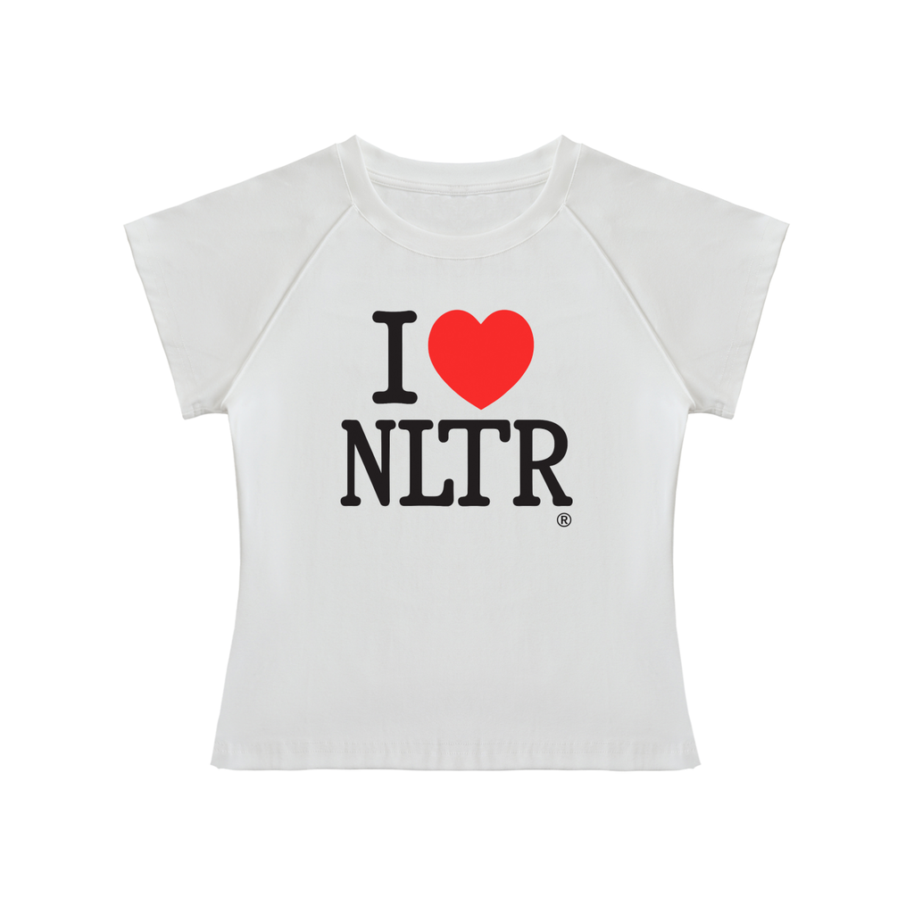 WOMENS "I ❤️ NLTR" BODY CON TOP- WHITE