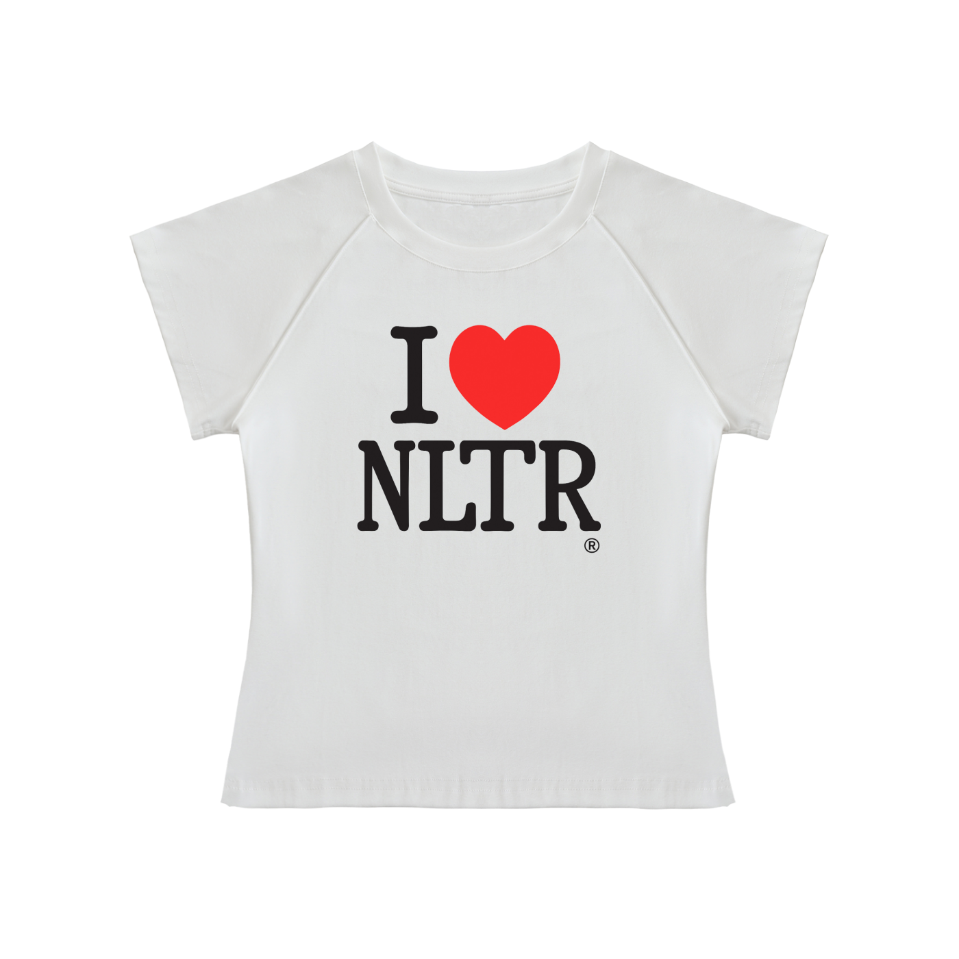 WOMENS "I ❤️ NLTR" BODY CON TOP- WHITE