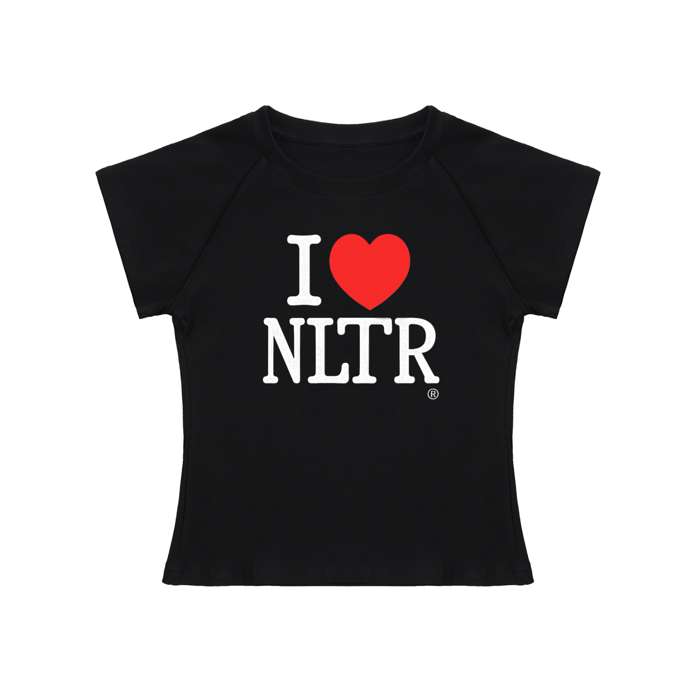 WOMENS "I ❤️ NLTR" BODY CON TOP- BLACK