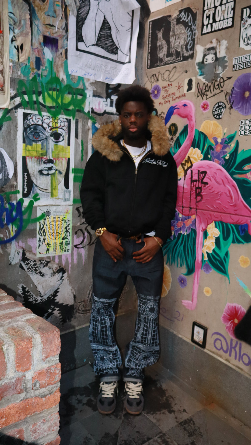 "The Art of Peace" Fur Lined Zip Up