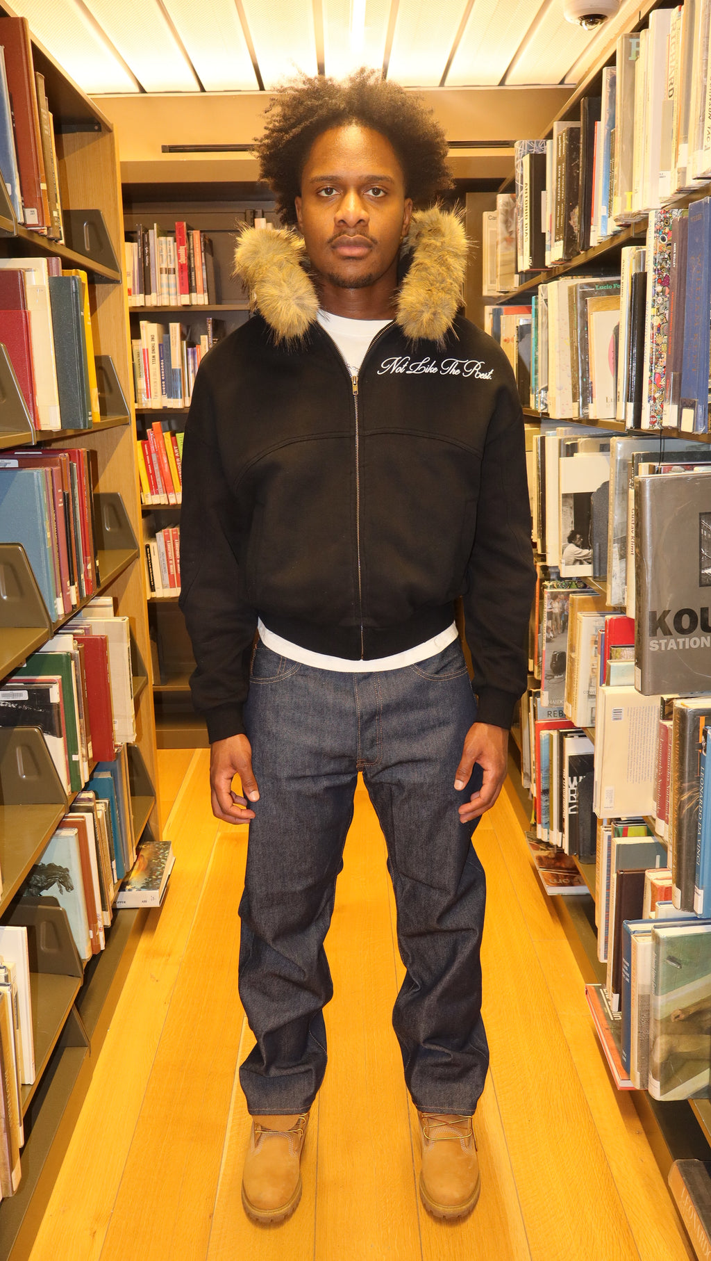 "The Art of Peace" Fur Lined Zip Up