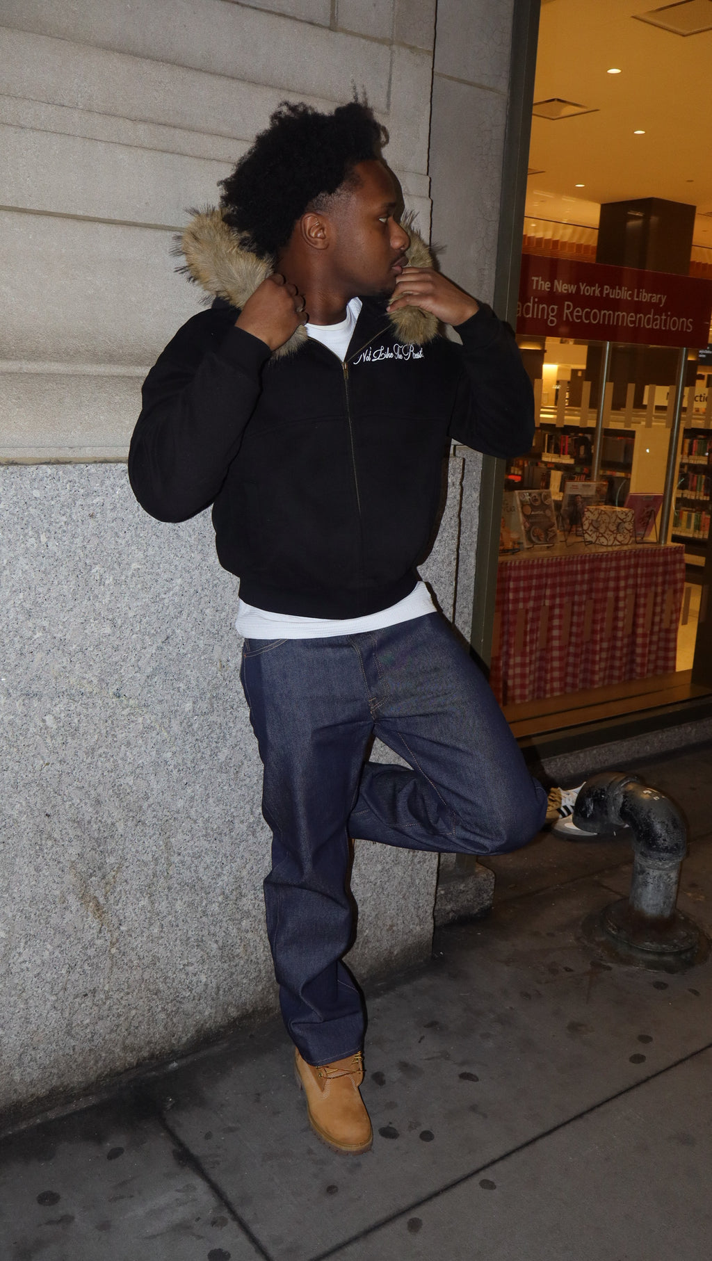 "The Art of Peace" Fur Lined Zip Up
