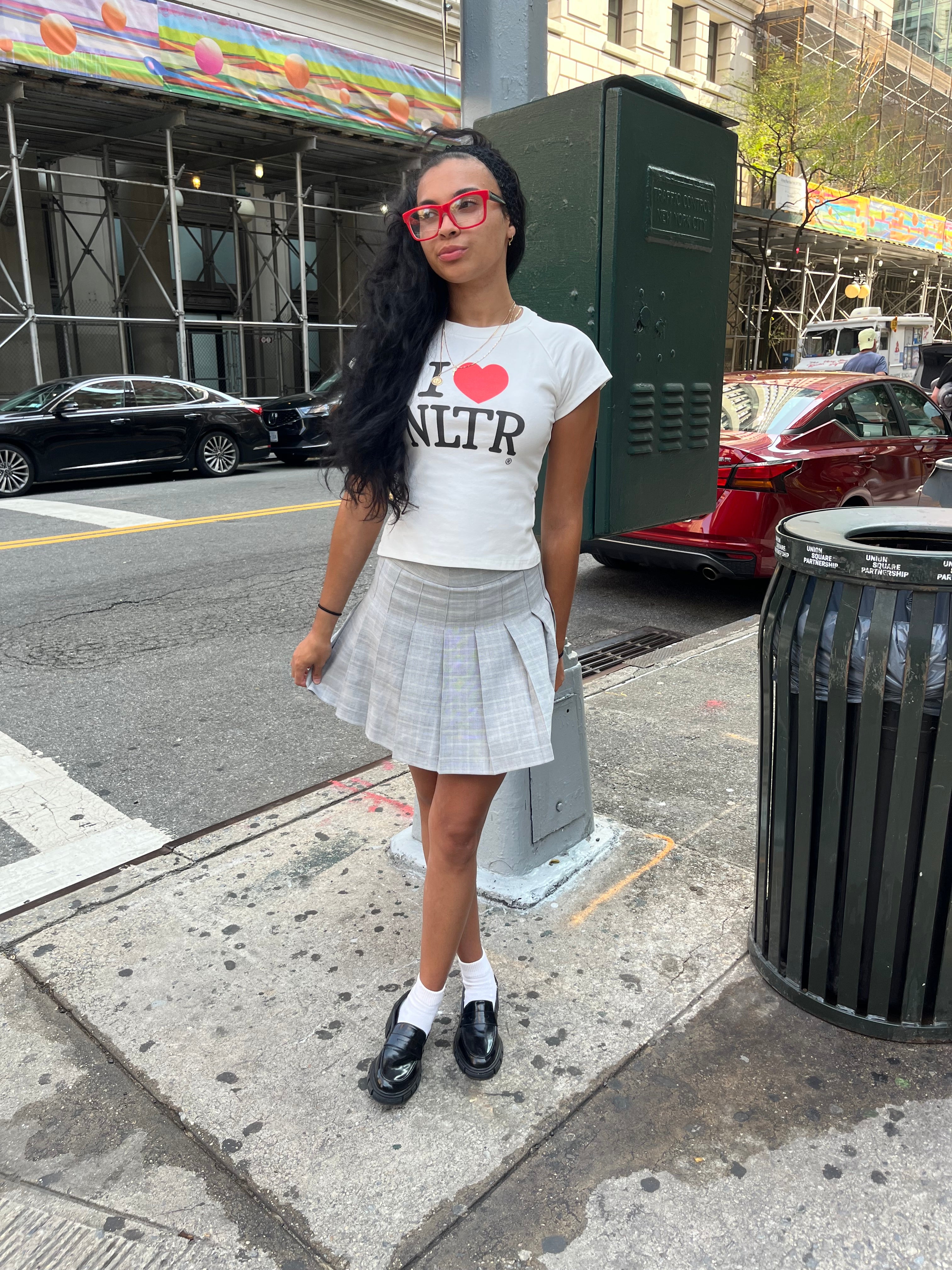 WOMENS "I ❤️ NLTR" BODY CON TOP- WHITE