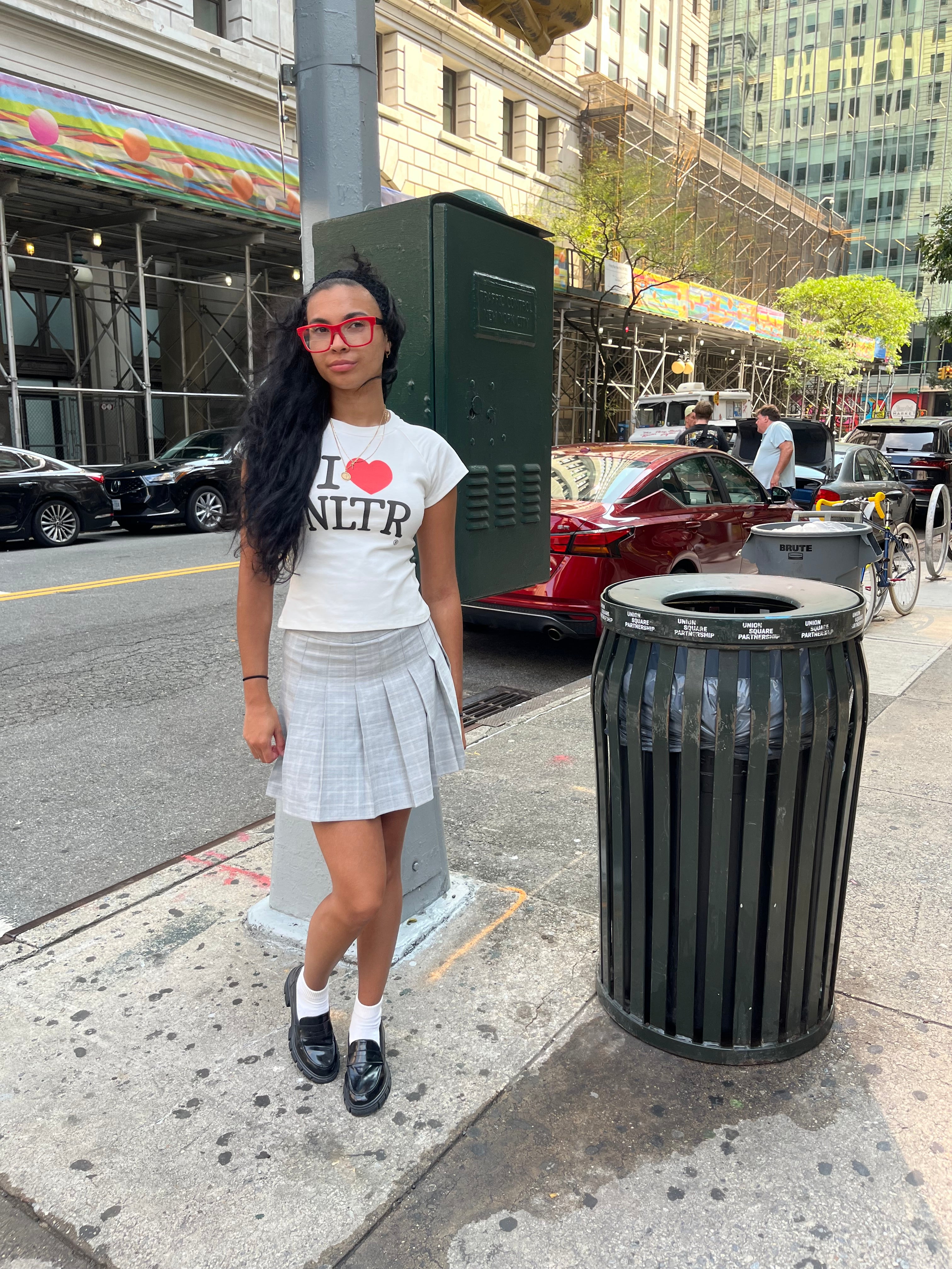 WOMENS "I ❤️ NLTR" BODY CON TOP- WHITE
