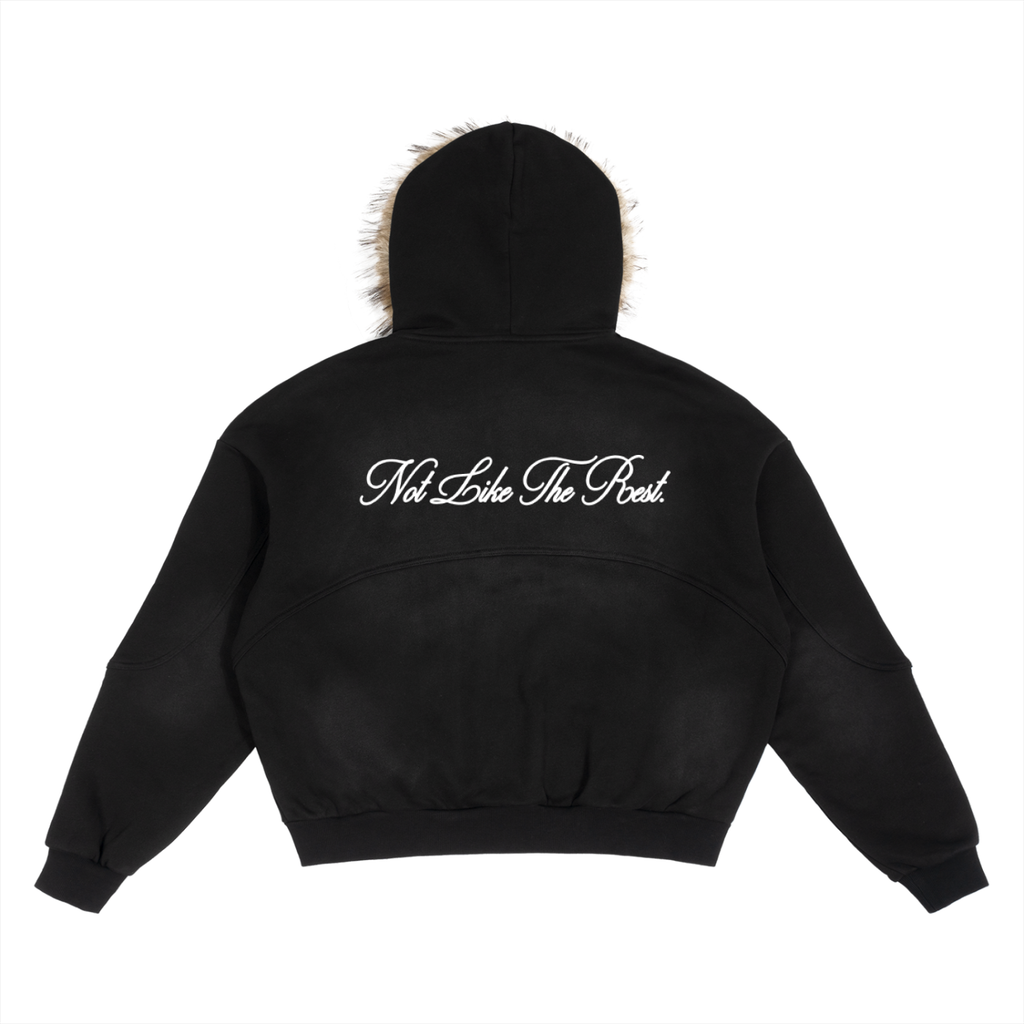 "The Art of Peace" Fur Lined Zip Up